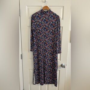 NWT Cath Kidston London Turtleneck Jersey Midi Dress Pinball Ditsy